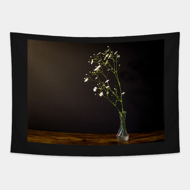 Baby's breath floral still life Tapestry by blossomcophoto