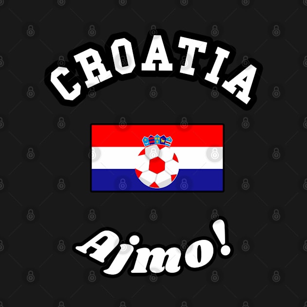 ⚽ Croatia Soccer, Zastava Hrvatske Flag, Ajmo! Team Spirit by Pixoplanet