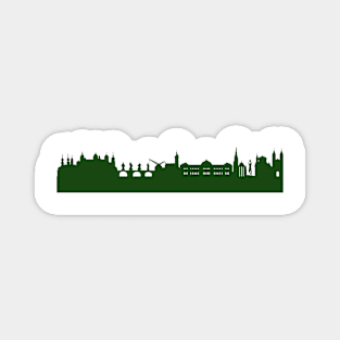 WÜRZBURG skyline in forest green Magnet