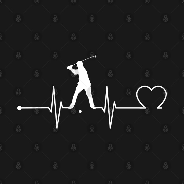 Golf Heartbeat Gift Golf Lovers Golf Players Gift by mommyshirts