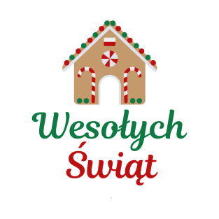 Polish Language Gift Wesołych Świąt Gingerbread House T-Shirt