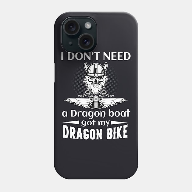 Biker Viking Dragon Bike instead Dragon Boat Phone Case by Foxxy Merch