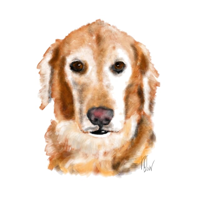 Sweet Affectionate Golden Retriever by LITDigitalArt