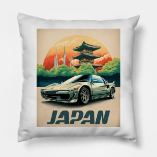 Japan Honda NSX Vintage Travel Art Poster Pillow