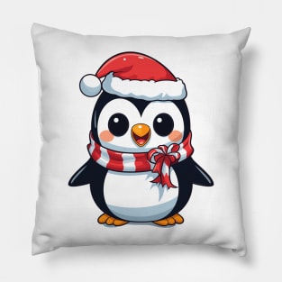 Kawaii Christmas Penguin Pillow