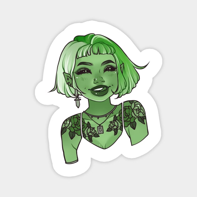 Inked Girl Magnet by soniastegemann