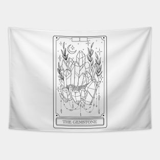 The Gemstone Card - Black Version Tapestry