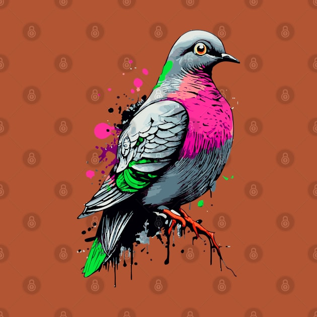 Feral pigeon - Urban Dove - Pigeon Illustration by BigWildKiwi