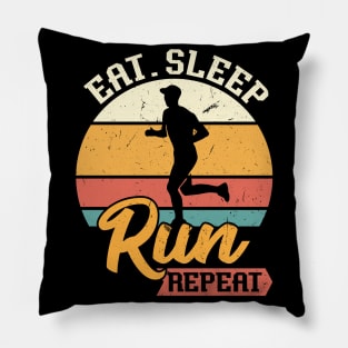 Eat Sleep Run Repeat Pillow