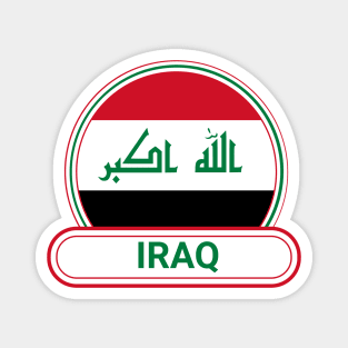 Iraq Country Badge - Iraq Flag Magnet