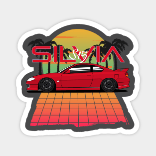 Silvia S15 Retro Wave Style Magnet