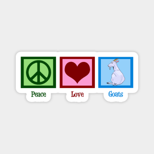 Cute Peace Love Goats Magnet