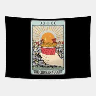 Funny tarot card with chicken nuggets Tapestry