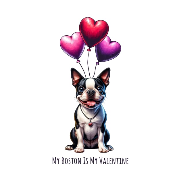 My Boston Terrier Is My Valentine by Happy Solstice