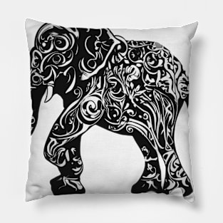 Elephant Shadow Silhouette Anime Style Collection No. 124 Pillow