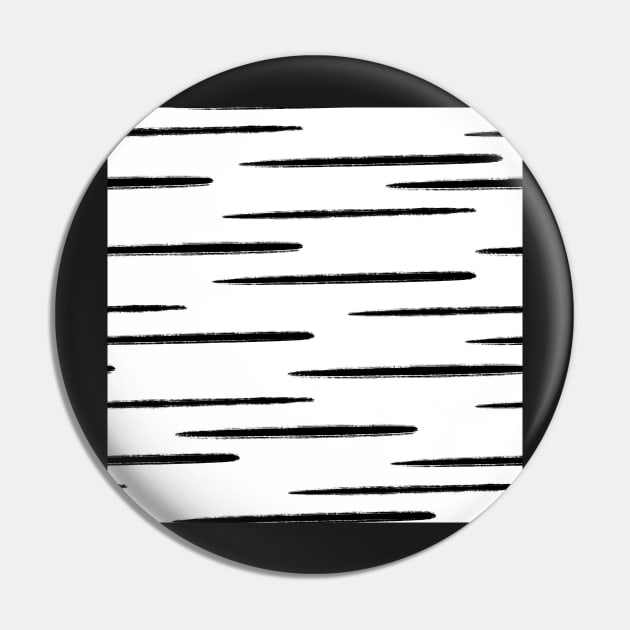 Black Stripes on White Pin by OneLook