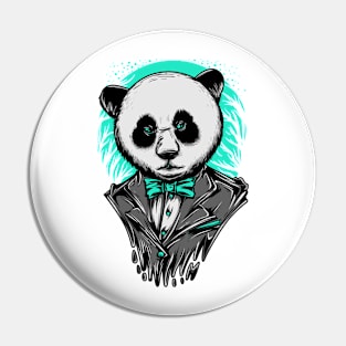 Smart Panda Suit Grey Blue Pin