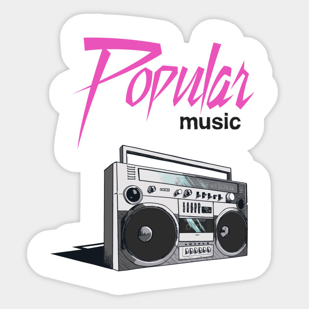 Classic Pop Music Logo Podcast Sticker Teepublic