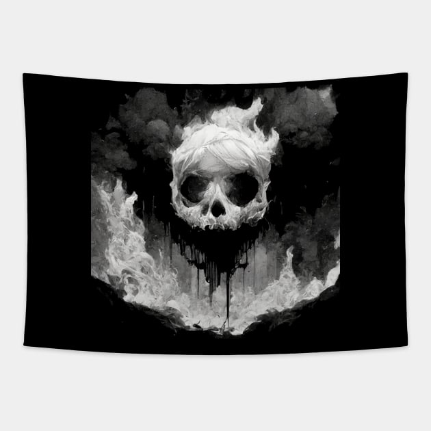 Scull Tapestry by blackypaw