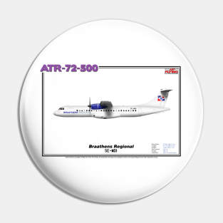 Avions de Transport Régional 72-500 - Braathens Regional (Art Print) Pin