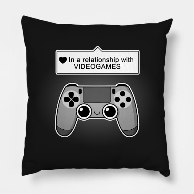 Videogames relationship status Pillow by NemiMakeit