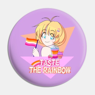 LGBT cute lesbian anime girl shirt Pin