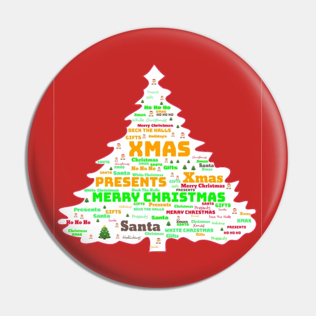 Large Xmas Tree Pin by BellaTilly