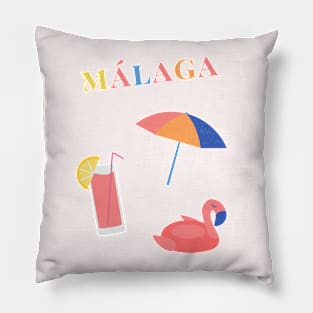 Málaga Holiday Drawings Pillow