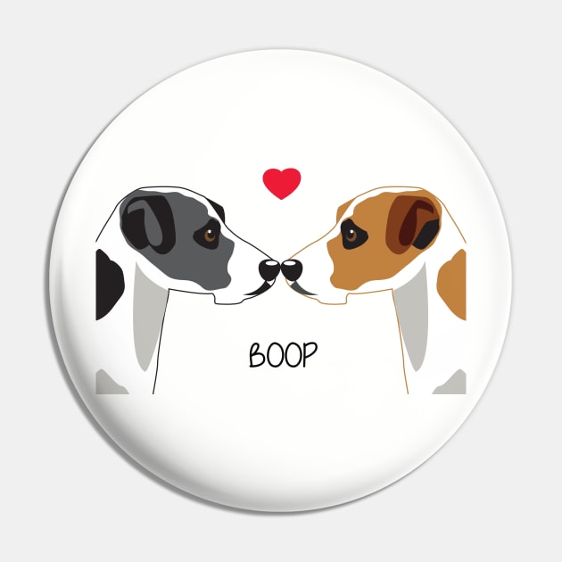 Jack Russel Terrier Dog Boop I Love You Pin by HotPinkStudio.Me