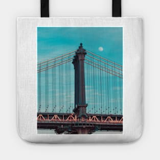 The Moon Above the Manhattan Bridge Tote