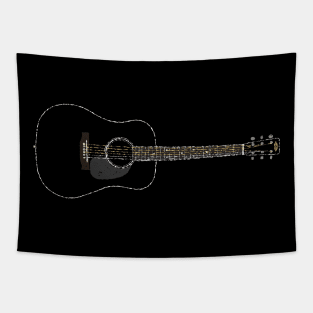 Johnny Cash "Man In Black" Martin D35 Guitar Tapestry