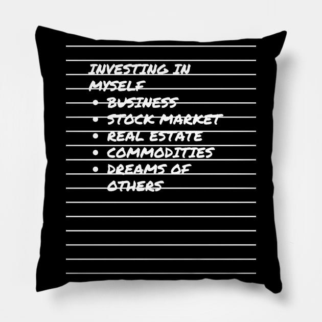 Investing In Myself Pillow by Onallim