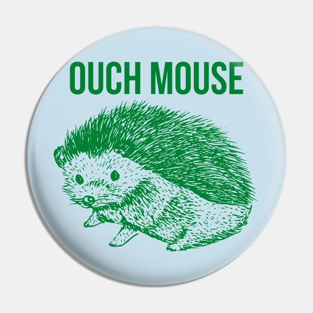 Funny Hedgehog Ouch Mouse Pin by vintageinspired