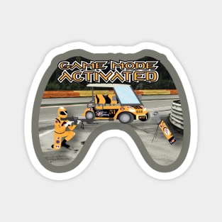 Game Mode Activated orange Race Track Magnet