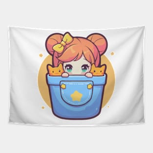 kawaii pocket Tapestry