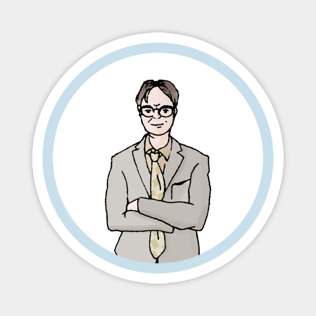 Dwight Schrute Magnet by fableillustration