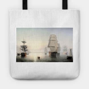 Boston Harbour Sunset By Fitz Hugh Lane Digitally Enhanced Tote