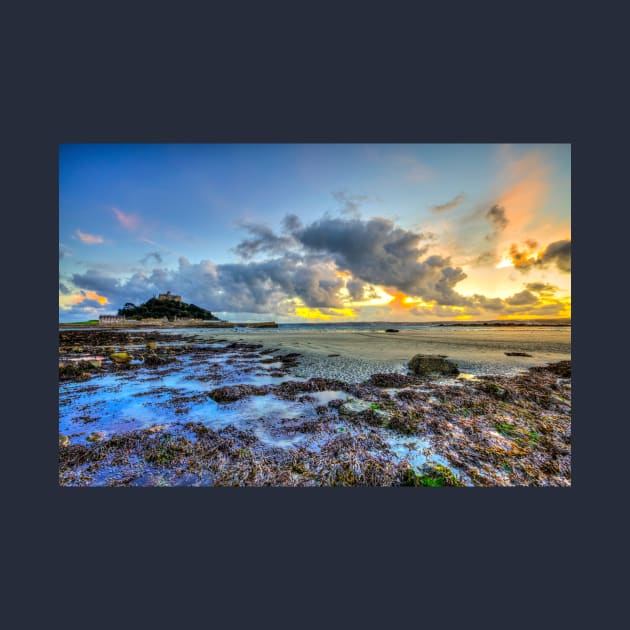 St Michael's Mount Cornwall Dramatic Sunset by tommysphotos