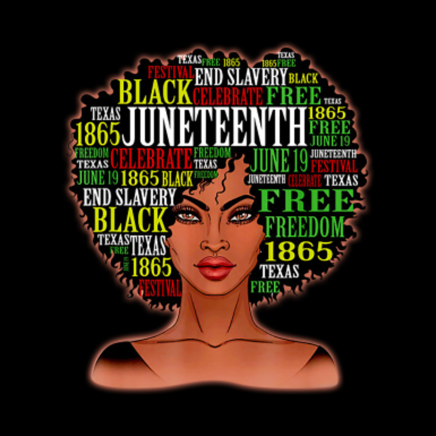 Black Women Natural Hair Afro Word Art Juneteenth - Black Women Natural ...