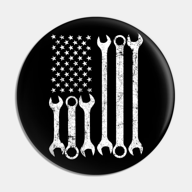 Mechanic USA Flag Pin by thingsandthings