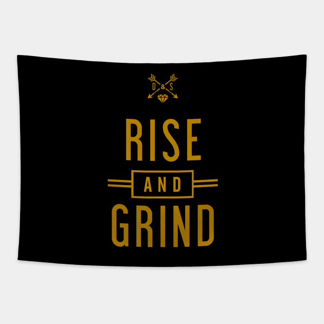 Rise & Grind Tapestry by DreamersAndSchemersDesign