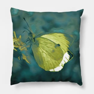 Yellow Butterfly Pillow