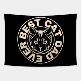 Best Cat Dad Ever - Funny  Simple Cat TShirt Tapestry