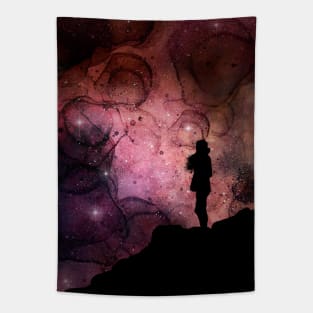 Galaxy Sky Woman Tapestry