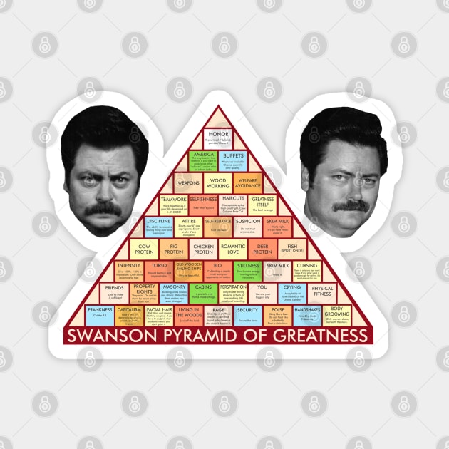 Swanson Pyramid Of Greatness Magnet by DoctorTees