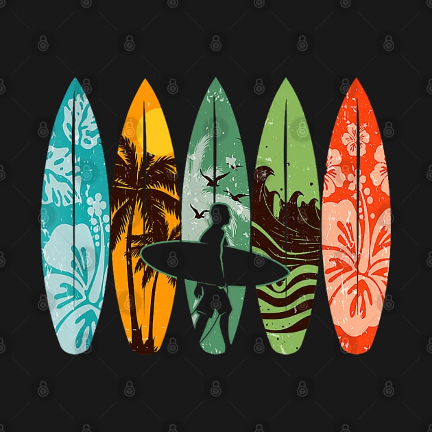 Surfboarder Hawaii Wave Surfing Surfboard Lover Beach Surfer by Mitsue Kersting