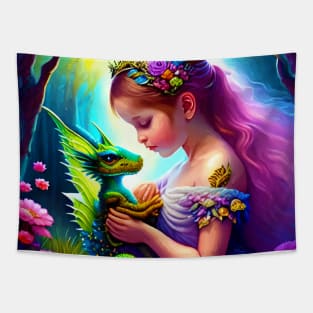 Fairy & Dragon (Friends) Tapestry