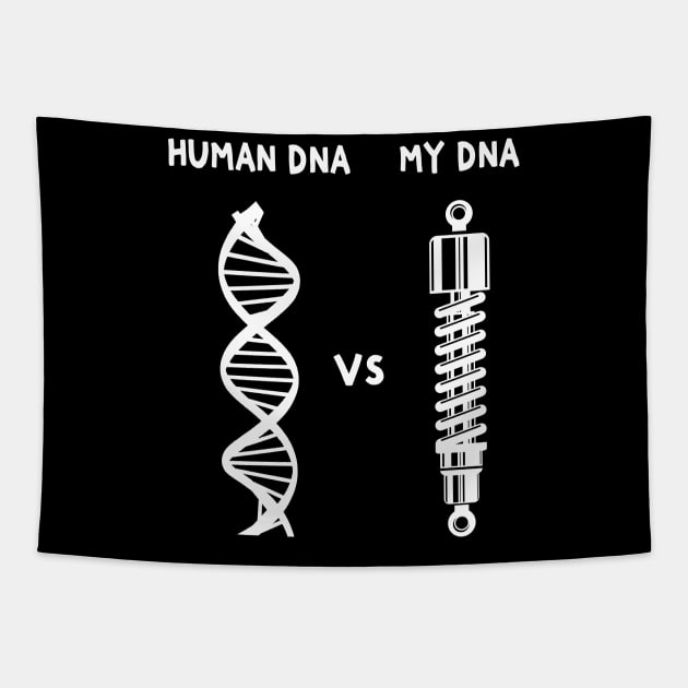 Human DNA Car Guy DNA Funny Car Enthusiast Tapestry by Crazyshirtgifts