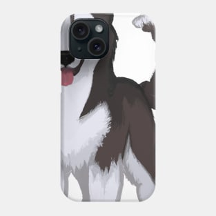 Cute Siberian Husky Drawing Phone Case