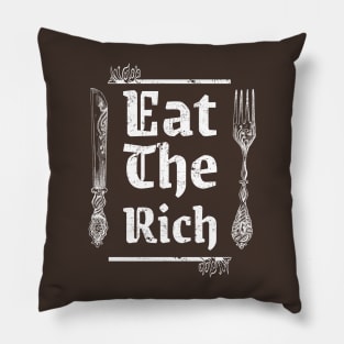 Leftist  Eat The Rich Funny Pillow